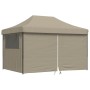 Pop-Up-Faltpartyzelt mit 4 taupefarbenen Seitenwänden von vidaXL, Zelte und Pavillons - Ref: Foro24-4005026, Preis: 191,17 €,...