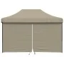 Pop-Up-Faltpartyzelt mit 4 taupefarbenen Seitenwänden von vidaXL, Zelte und Pavillons - Ref: Foro24-4005026, Preis: 190,07 €,...