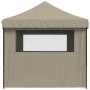 Pop-Up folding party tent with 4 taupe side walls by vidaXL, Tents and gazebos - Ref: Foro24-4005026, Price: 178,69 €, Discou...