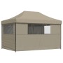 Pop-Up-Faltpartyzelt mit 4 taupefarbenen Seitenwänden von vidaXL, Zelte und Pavillons - Ref: Foro24-4005026, Preis: 191,17 €,...