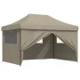 Pop-Up-Faltpartyzelt mit 4 taupefarbenen Seitenwänden von vidaXL, Zelte und Pavillons - Ref: Foro24-4005026, Preis: 190,07 €,...