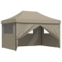 Pop-Up-Faltpartyzelt mit 4 taupefarbenen Seitenwänden von vidaXL, Zelte und Pavillons - Ref: Foro24-4005026, Preis: 191,17 €,...