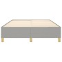 Cama sin colchón tela gris claro 140x190 cm