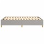 Cama sin colchón tela gris claro 140x190 cm