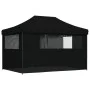 Pop-Up-Faltzelt mit 4 schwarzen Seitenwänden von vidaXL, Zelte und Pavillons - Ref: Foro24-4005030, Preis: 196,25 €, Rabatt: %