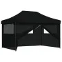Pop-Up Folding Party Tent with 4 Black Side Walls by vidaXL, Tents and gazebos - Ref: Foro24-4005030, Price: 227,69 €, Discou...