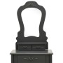 Schminktisch-Set mit Hocker aus grauem Paulownia-Holz, 50x59x136 cm. von vidaXL, Schlafzimmerkommoden - Ref: Foro24-289313, P...