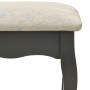 Schminktisch-Set mit Hocker aus grauem Paulownia-Holz, 50x59x136 cm. von vidaXL, Schlafzimmerkommoden - Ref: Foro24-289313, P...