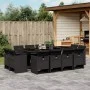 Garden dining set with cushions 13 pieces black synthetic rattan by vidaXL, Garden sets - Ref: Foro24-3277806, Price: 988,30 ...