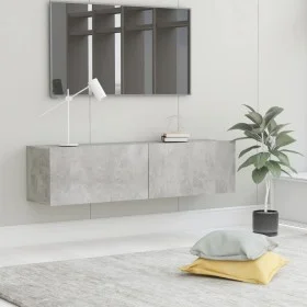 Mueble para TV madera contrachapada gris hormigón 120x30x30 cm de vidaXL, Muebles TV - Ref: Foro24-801494, Precio: 54,68 €, D...