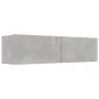 Concrete gray plywood TV cabinet 120x30x30 cm by vidaXL, TV Furniture - Ref: Foro24-801494, Price: 54,68 €, Discount: %