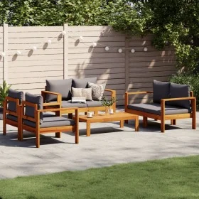 Gartensofa-Set mit Kissen 5-teilig aus massivem Akazienholz von vidaXL, Gartensets - Ref: Foro24-3214845, Preis: 653,17 €, Ra...