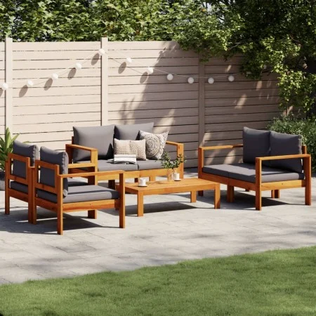 Garden sofa set with cushions 5 pieces solid acacia wood by vidaXL, Garden sets - Ref: Foro24-3214845, Price: 653,17 €, Disco...
