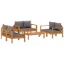 Garden sofa set with cushions 5 pieces solid acacia wood by vidaXL, Garden sets - Ref: Foro24-3214845, Price: 584,45 €, Disco...