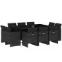 11-piece garden dining set with black synthetic rattan cushions by vidaXL, Garden sets - Ref: Foro24-3277794, Price: 764,12 €...