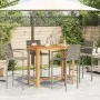 Gartentisch und Hocker 5 Stück Akazienholz PE Rattan grau von vidaXL, Gartensets - Ref: Foro24-3295290, Preis: 389,93 €, Raba...
