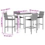 Gartentisch und Hocker 5 Stück Akazienholz PE Rattan grau von vidaXL, Gartensets - Ref: Foro24-3295290, Preis: 424,21 €, Raba...