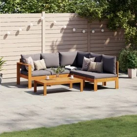 Garden sofa set with cushions 4 pieces solid acacia wood by vidaXL, Garden sets - Ref: Foro24-3214870, Price: 540,00 €, Disco...