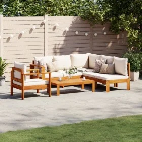 Garden sofa set with cushions 5 pieces solid acacia wood by vidaXL, Garden sets - Ref: Foro24-3214858, Price: 634,72 €, Disco...