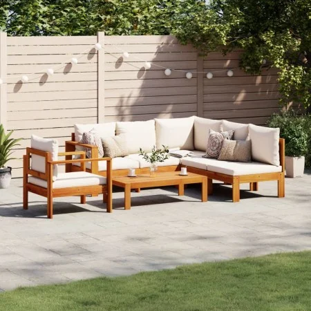 Garden sofa set with cushions 5 pieces solid acacia wood by vidaXL, Garden sets - Ref: Foro24-3214858, Price: 634,72 €, Disco...