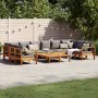 Set de sofás de jardín con cojines 8 pzas madera maciza acacia de vidaXL, Conjuntos de jardín - Ref: Foro24-3214866, Precio: ...