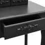 Black paulownia wood dressing table and stool set 50x59x136 cm by vidaXL, Bedroom Dressers - Ref: Foro24-289312, Price: 138,3...