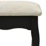 Black paulownia wood dressing table and stool set 50x59x136 cm by vidaXL, Bedroom Dressers - Ref: Foro24-289312, Price: 138,3...