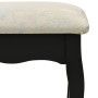 Juego de tocador y taburete madera paulownia negro 50x59x136 cm de vidaXL, Tocadores para dormitorios - Ref: Foro24-289312, P...