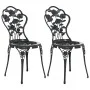 Bistrostühle 2 Stk. Aluminiumguss schwarz von vidaXL, Gartenstühle - Ref: Foro24-317750, Preis: 153,85 €, Rabatt: %