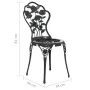 Bistrostühle 2 Stk. Aluminiumguss schwarz von vidaXL, Gartenstühle - Ref: Foro24-317750, Preis: 153,85 €, Rabatt: %