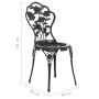 Sillas de bistró 2 unidades aluminio fundido negro de vidaXL, Sillas de jardín - Ref: Foro24-317750, Precio: 163,75 €, Descue...