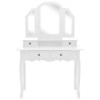 Dressing table set with white paulownia wood and stool, measuring 100x40x146cm. by vidaXL, Bedroom Dressers - Ref: Foro24-289...