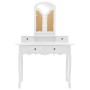 Dressing table set with white paulownia wood and stool, measuring 100x40x146cm. by vidaXL, Bedroom Dressers - Ref: Foro24-289...