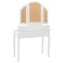 Dressing table set with white paulownia wood and stool, measuring 100x40x146cm. by vidaXL, Bedroom Dressers - Ref: Foro24-289...