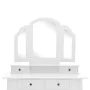 Set de tocador y taburete madera paulownia blanco 100x40x146cm de vidaXL, Tocadores para dormitorios - Ref: Foro24-289322, Pr...