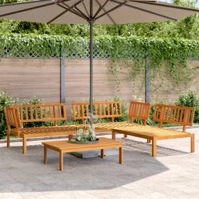 Garden pallet sofa set 4 pieces solid acacia wood by vidaXL, Outdoor sofas - Ref: Foro24-3209436, Price: 472,95 €, Discount: %