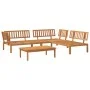 Garden pallet sofa set 4 pieces solid acacia wood by vidaXL, Outdoor sofas - Ref: Foro24-3209436, Price: 472,95 €, Discount: %