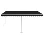 Toldo retráctil manual con LED gris antracita 450x300 cm de vidaXL, Toldos - Ref: Foro24-3069564, Precio: 508,50 €, Descuento: %