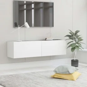 Weißer TV-Schrank aus Holzwerkstoff, 120 x 30 x 30 cm von vidaXL, TV-Möbel - Ref: Foro24-801490, Preis: 84,99 €, Rabatt: %