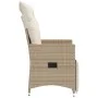 Liegender Gartenstuhl mit beigen synthetischen Rattankissen von vidaXL, Gartenstühle - Ref: Foro24-365662, Preis: 128,02 €, R...