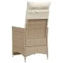 Liegender Gartenstuhl mit beigen synthetischen Rattankissen von vidaXL, Gartenstühle - Ref: Foro24-365662, Preis: 128,02 €, R...