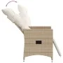 Liegender Gartenstuhl mit beigen synthetischen Rattankissen von vidaXL, Gartenstühle - Ref: Foro24-365662, Preis: 128,02 €, R...
