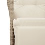 Reclining garden chair with beige synthetic rattan cushions by vidaXL, Garden chairs - Ref: Foro24-365662, Price: 140,29 €, D...