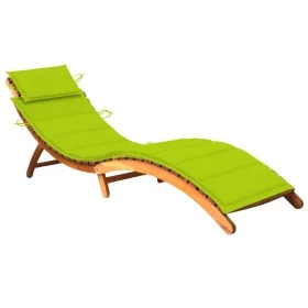 Garden lounger with solid acacia wood cushion by vidaXL, Loungers - Ref: Foro24-3061583, Price: 177,97 €, Discount: %