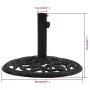 Base de sombrilla de hierro fundido negro 48x48x33 cm de vidaXL, Bases para sombrillas - Ref: Foro24-317749, Precio: 65,09 €,...