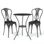 Bistro-Tisch und Stühle, 3-teilig, aus schwarzem Gusseisen. von vidaXL, Gartensets - Ref: Foro24-317754, Preis: 180,19 €, Rab...