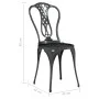 Bistro-Tisch und Stühle, 3-teilig, aus schwarzem Gusseisen. von vidaXL, Gartensets - Ref: Foro24-317754, Preis: 180,19 €, Rab...