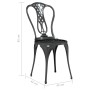 Mesa y sillas de bistró 3 piezas aluminio fundido negro by vidaXL, Garden sets - Ref: Foro24-317754, Price: 197,69 €, Discoun...