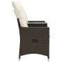 Zweiplätziges, verstellbares Gartensofa mit braunem PE-Rattan-Tisch. von vidaXL, Outdoor-Sofas - Ref: Foro24-365711, Preis: 2...