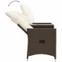 Sofá de jardín reclinable de 2 plazas con mesa ratán PE marrón by vidaXL, Outdoor sofas - Ref: Foro24-365711, Price: 239,10 €...